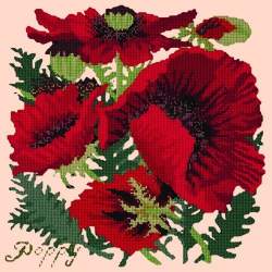 Elizabeth Bradley, Botanical Garden, RED POPPY - 16x16 pollici Elizabeth Bradley - 3