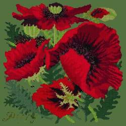 Elizabeth Bradley, Botanical Garden, RED POPPY - 16x16 pollici Elizabeth Bradley - 6