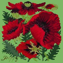 Elizabeth Bradley, Botanical Garden, RED POPPY - 16x16 pollici Elizabeth Bradley - 7