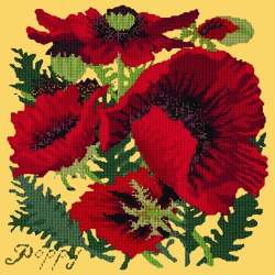 Elizabeth Bradley, Botanical Garden, RED POPPY - 16x16 pollici Elizabeth Bradley - 11