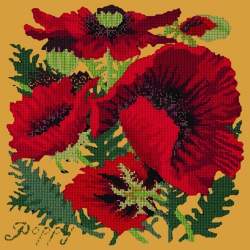 Elizabeth Bradley, Botanical Garden, RED POPPY - 16x16 pollici Elizabeth Bradley - 13