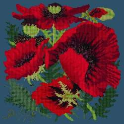 Elizabeth Bradley, Botanical Garden, RED POPPY - 16x16 pollici Elizabeth Bradley - 16