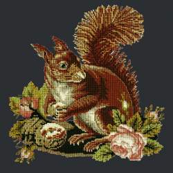 Elizabeth Bradley, Victorian Animals, THE SQUIRREL - 16x16 pollici Elizabeth Bradley - 10