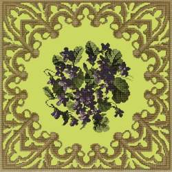 Elizabeth Bradley, Decorative Victorian, POSY OF VIOLETS - 16x16 pollici Elizabeth Bradley - 8