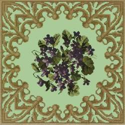 Elizabeth Bradley, Decorative Victorian, POSY OF VIOLETS - 16x16 pollici Elizabeth Bradley - 9