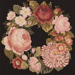 Elizabeth Bradley, Decorative Victorian, WREATH OF ROSES - 16x16 pollici Elizabeth Bradley - 18