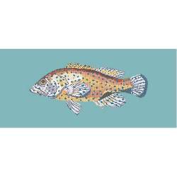 Elizabeth Bradley, The Fishes, VERMILION SEABASS - 28x11 pollici Elizabeth Bradley - 15