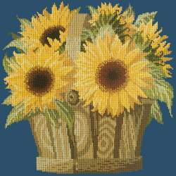 Elizabeth Bradley, Flower Pots, SUNFLOWER BASKET - 16x16 pollici Elizabeth Bradley - 16