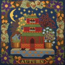 Elizabeth Bradley, Seasonal Samplers, AUTUMN SAMPLER - 16x16 pollici Elizabeth Bradley - 16