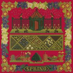 Elizabeth Bradley, Seasonal Samplers, SPRING SAMPLER - 16x16 pollici Elizabeth Bradley - 4