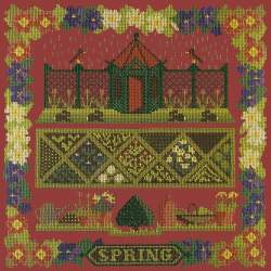 Elizabeth Bradley, Seasonal Samplers, SPRING SAMPLER - 16x16 pollici Elizabeth Bradley - 5