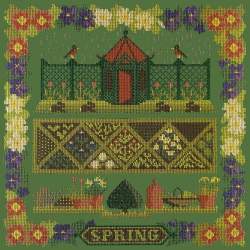 Elizabeth Bradley, Seasonal Samplers, SPRING SAMPLER - 16x16 pollici Elizabeth Bradley - 6