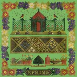 Elizabeth Bradley, Seasonal Samplers, SPRING SAMPLER - 16x16 pollici Elizabeth Bradley - 7