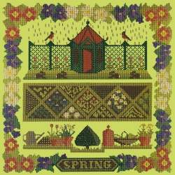 Elizabeth Bradley, Seasonal Samplers, SPRING SAMPLER - 16x16 pollici Elizabeth Bradley - 8