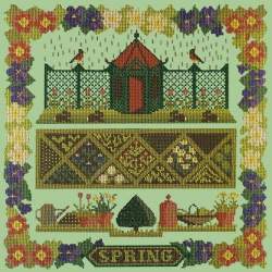 Elizabeth Bradley, Seasonal Samplers, SPRING SAMPLER - 16x16 pollici Elizabeth Bradley - 9