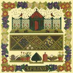 Elizabeth Bradley, Seasonal Samplers, SPRING SAMPLER - 16x16 pollici Elizabeth Bradley - 10