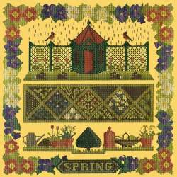 Elizabeth Bradley, Seasonal Samplers, SPRING SAMPLER - 16x16 pollici Elizabeth Bradley - 11