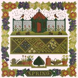 Elizabeth Bradley, Seasonal Samplers, SPRING SAMPLER - 16x16 pollici Elizabeth Bradley - 12