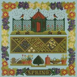 Elizabeth Bradley, Seasonal Samplers, SPRING SAMPLER - 16x16 pollici Elizabeth Bradley - 14