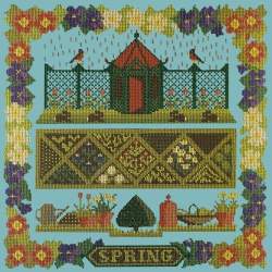 Elizabeth Bradley, Seasonal Samplers, SPRING SAMPLER - 16x16 pollici Elizabeth Bradley - 15