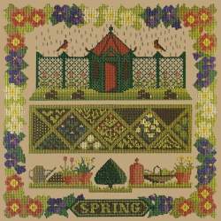 Elizabeth Bradley, Seasonal Samplers, SPRING SAMPLER - 16x16 pollici Elizabeth Bradley - 17