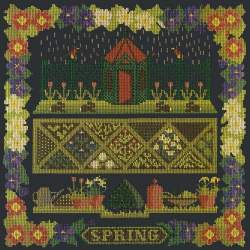 Elizabeth Bradley, Seasonal Samplers, SPRING SAMPLER - 16x16 pollici Elizabeth Bradley - 18