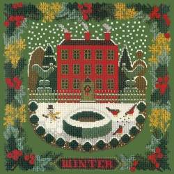 Elizabeth Bradley, Seasonal Samplers, WINTER SAMPLER - 16x16 pollici Elizabeth Bradley - 6