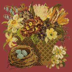 Elizabeth Bradley, Victorian Flowers, SPRING BASKET - 16x16 pollici Elizabeth Bradley - 5