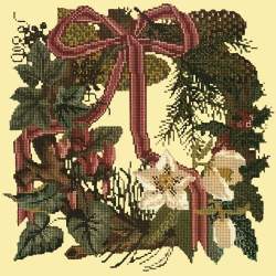 Elizabeth Bradley, Victorian Flowers, WINTER WREATH - 16x16 pollici Elizabeth Bradley - 10