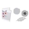 Sizzix, Framelits Die Set 2PK w/Stamps Folk Flower Sizzix - Big Shot - 1