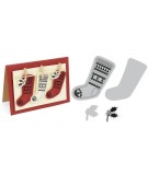 Sizzix, Framelits Die Set 2PK w/Stamps Fairisle Stocking Sizzix - Big Shot - 1