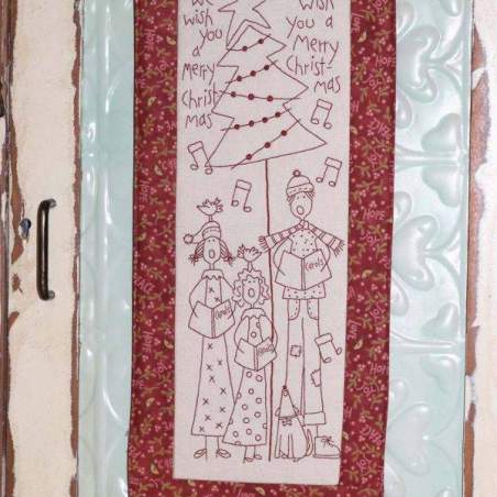 The BirdHouse, The Carolers- Christmas Pre-printed Stitchery The BirdHouse - 1