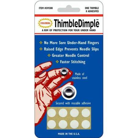 SALVADITA per Trapuntare in Acciaio con Protezione - Thimble Dimple Colonial Needle - 1