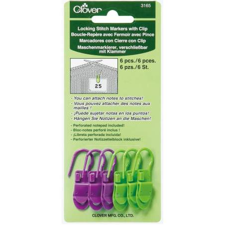 Clover, Spille Ferma Maglia Con Clip (6 Pz) Clover - 1