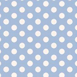 Tilda Medium Dots Blue, Tessuto Blu a Pois Tilda Fabrics - 1