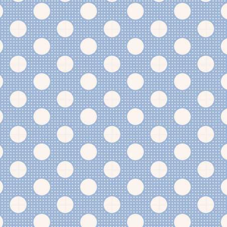 Tilda Medium Dot Blue, Tessuto Azzurro a Pois Tilda Fabrics - 1