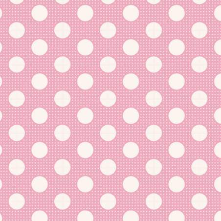 Tilda Medium Dots Pink, Tessuto Rosa a Pois Tilda Fabrics - 1