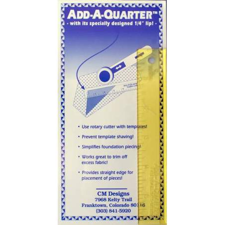 Add-A-Quarter 1/4 inch, Squadra 6 pollici per foundation-paper piecing CMDesigns - 1