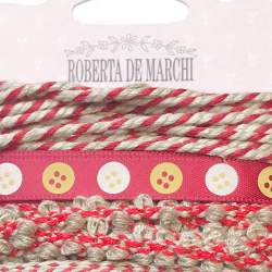 Pasamanería Mixta 8 m, 4 cintas de 2 m – Gris Roberta De Marchi - 2