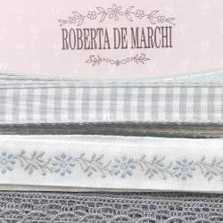 Passamanerie Miste 8m, 4 Nastrini da 2 metri - Azzurro e Beige Roberta De Marchi - 2