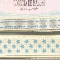 Passamanerie Miste 8m, 4 Nastrini da 2 metri - Azzurro e Beige Roberta De Marchi - 2