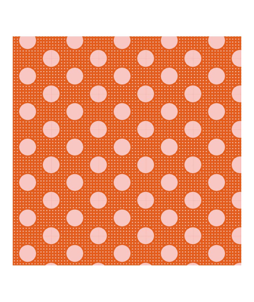 Tilda Medium Dot Ginger, Tessuto Arancione Zenzero a Pois Tilda Fabrics - 1