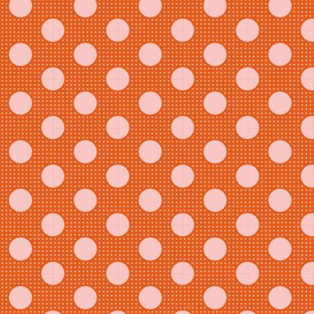 Tilda Medium Dot Ginger, Tessuto Arancione Zenzero a Pois Tilda Fabrics - 1