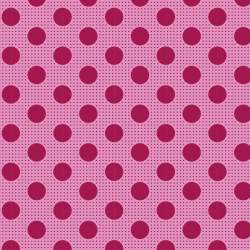 Tilda Medium Dot Maroon, Tessuto Bordeaux a Pois Tilda Fabrics - 1