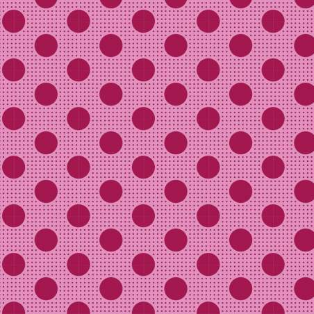 Tilda Medium Dot Maroon, Tessuto Bordeaux a Pois Tilda Fabrics - 1