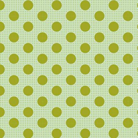 Tilda Medium Dot Green, Tessuto Verde a Pois Tilda Fabrics - 1
