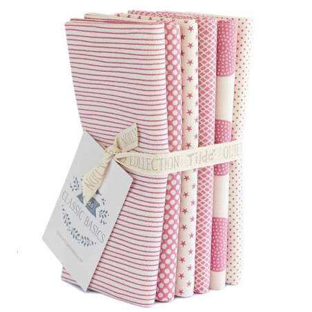 Tilda Classic Basics, Bundle 5 Fat Quarter 50 x 55 cm - Rosa Tilda Fabrics - 1