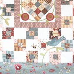 Birds n' Bees - Cartamodello Quilt Patchwork 42x42 pollici, The BirdHouse by Natalie Bird The BirdHouse - 2