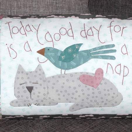 Cat Nap Cushion - Cartamodello Cuscino in Applique da 22x10 cm, The BirdHouse by Natalie Bird The BirdHouse - 1