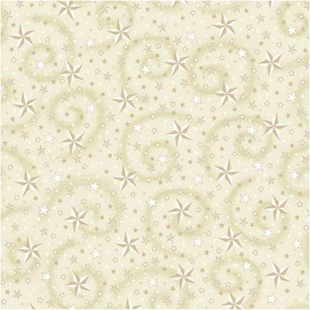 Henry Glass Folio 108 " Wide Quilt Back - Cream Stars Henry Glass - 1